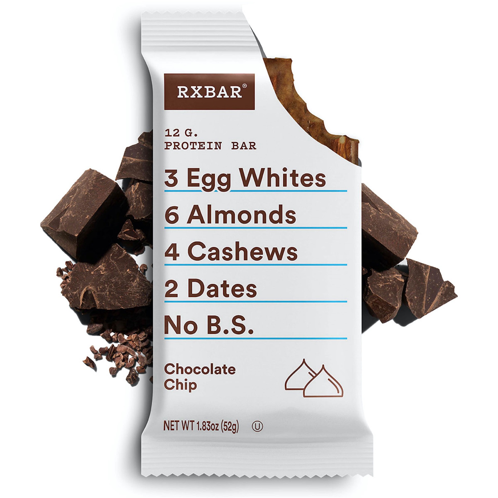 slide 4 of 4, RXBAR Protein Bars, Chocolate Chip, 9.15 oz, 5 Count, 9.15 oz