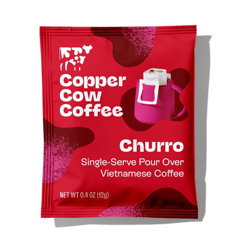 slide 2 of 2, Copper Cow Coffee Churro Serve Pour Over, 0.4 oz