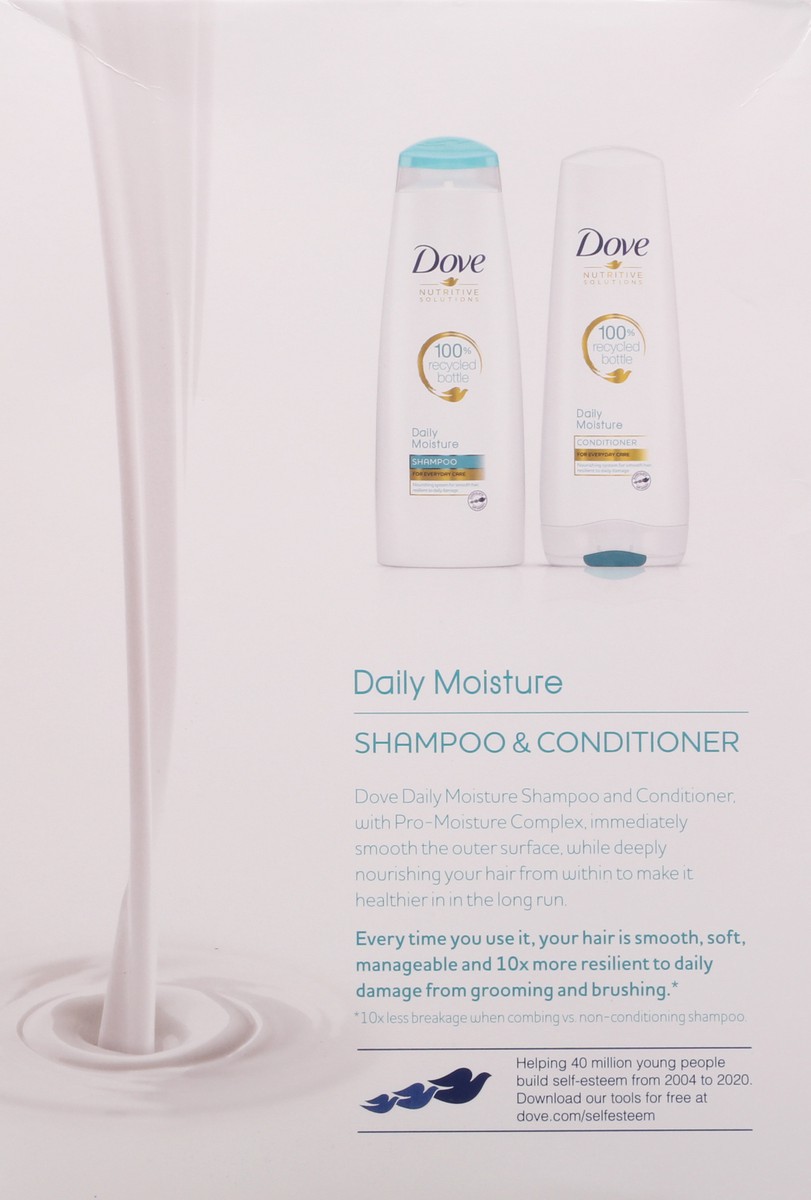 slide 11 of 13, Dove Beauty Daily Moisture Shampoo & Conditioner Set - 12 fl oz/ 2ct, 12 fl oz, 2 ct