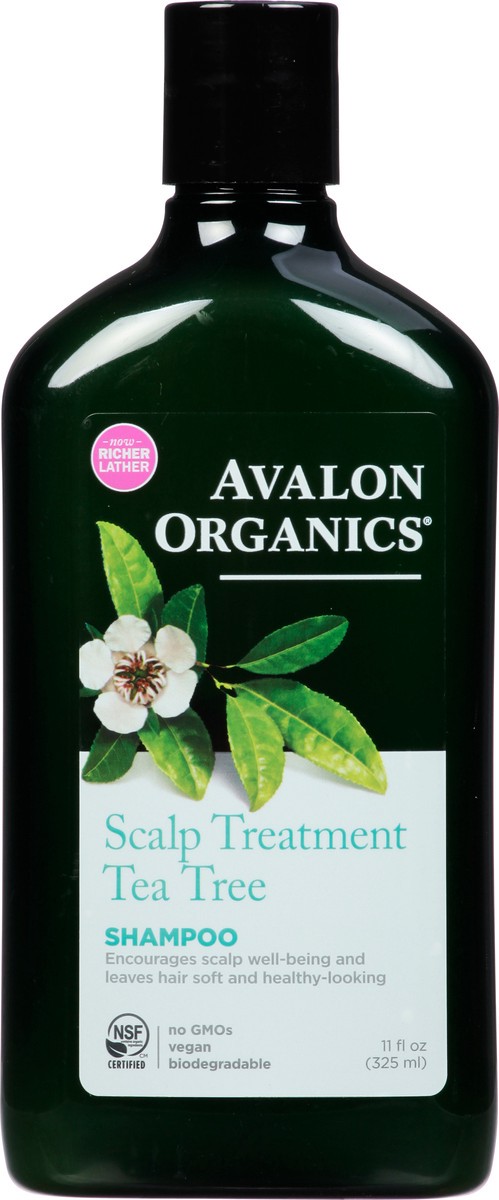 slide 1 of 11, Avalon Organics Scalp Treatment Tea Tree Shampoo 11 oz, 11 oz