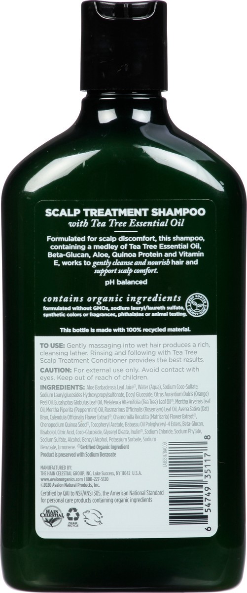 slide 8 of 11, Avalon Organics Scalp Treatment Tea Tree Shampoo 11 oz, 11 oz