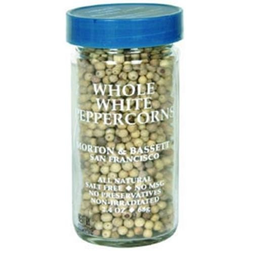 slide 1 of 1, Morton & Bassett Peppercorns, White, Whole, 2.4 oz