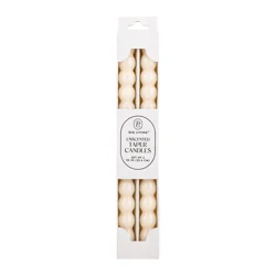 DIG Living Ivory Bulb Taper Candles - 2 Pack