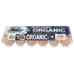 Pete and Gerry's Fresh Brown Organic Medium Eggs Medium 12 ea