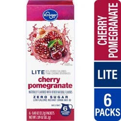 Kroger® Lite Zero Sugar Cherry Pomegranate Instant Drink Mix Packets