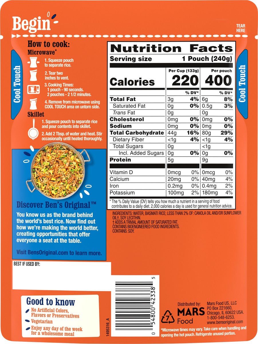 slide 6 of 13, Ben's Original Rice, Basmati, 8.5 oz