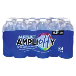 Absopure Ampliphy Distilled/Ph Water - 24 ct