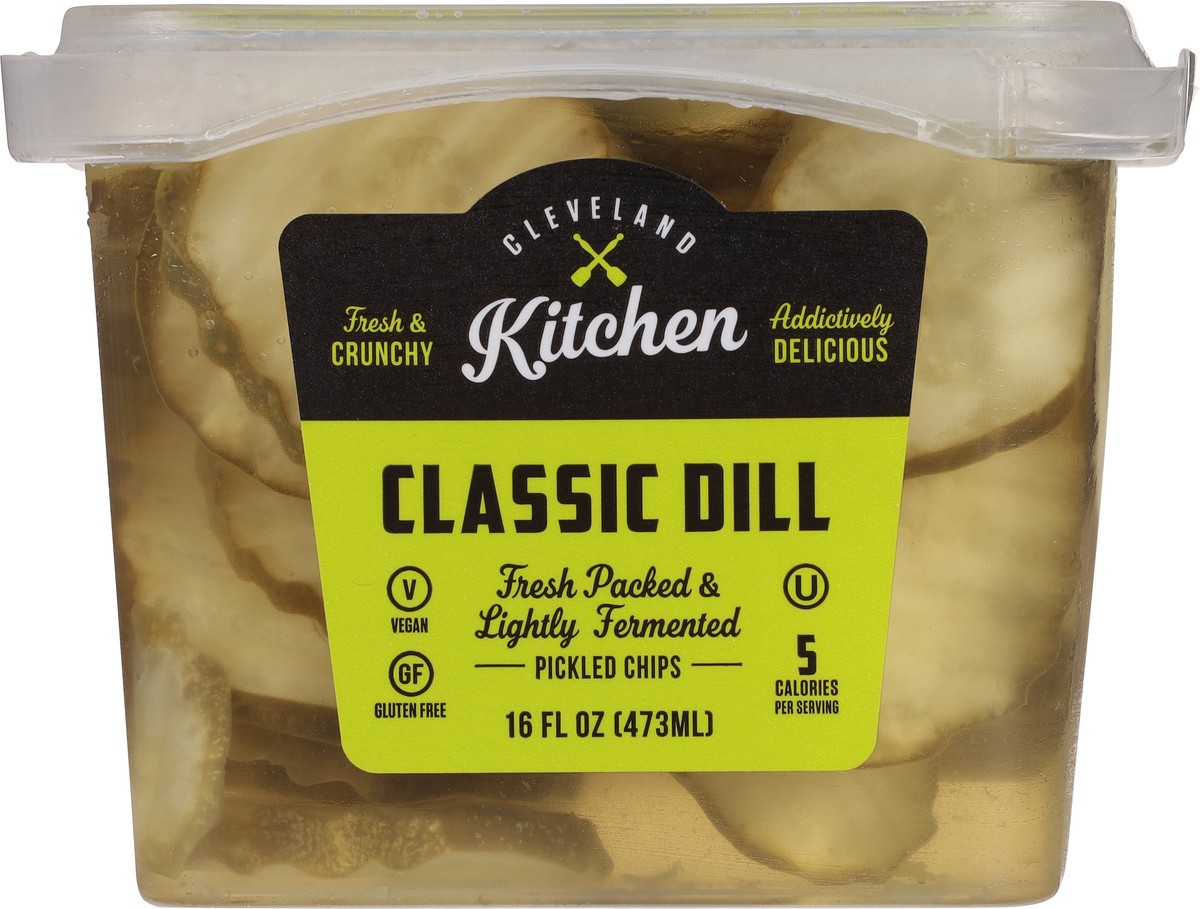 slide 11 of 13, Cleveland Kitchen Classic Dill Pickle Chips 16 fl oz, 16 fl oz