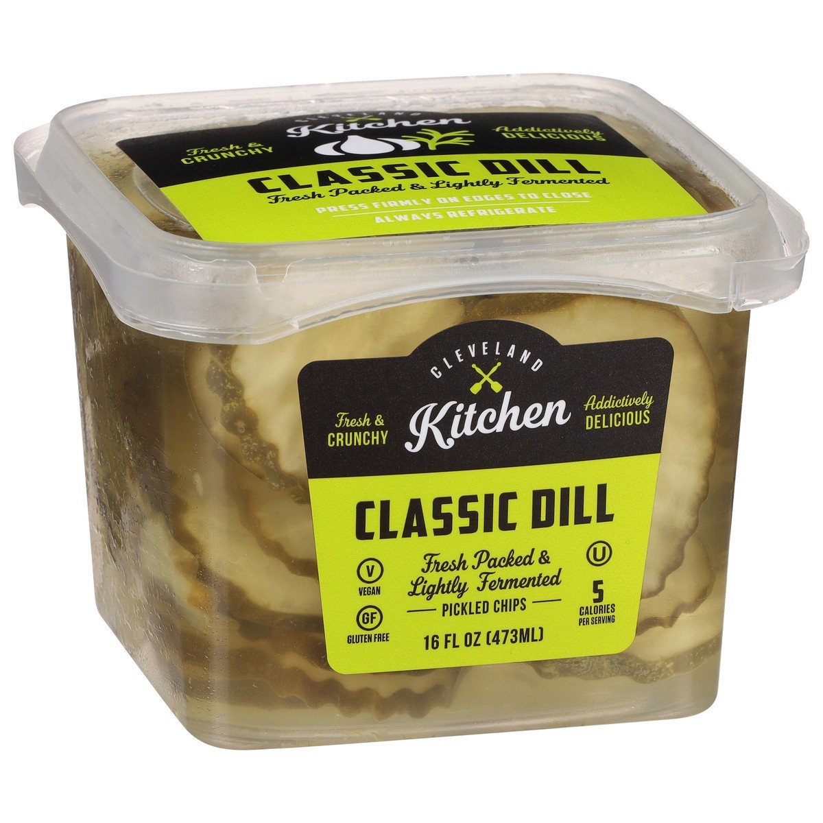 slide 12 of 13, Cleveland Kitchen Classic Dill Pickle Chips 16 fl oz, 16 fl oz