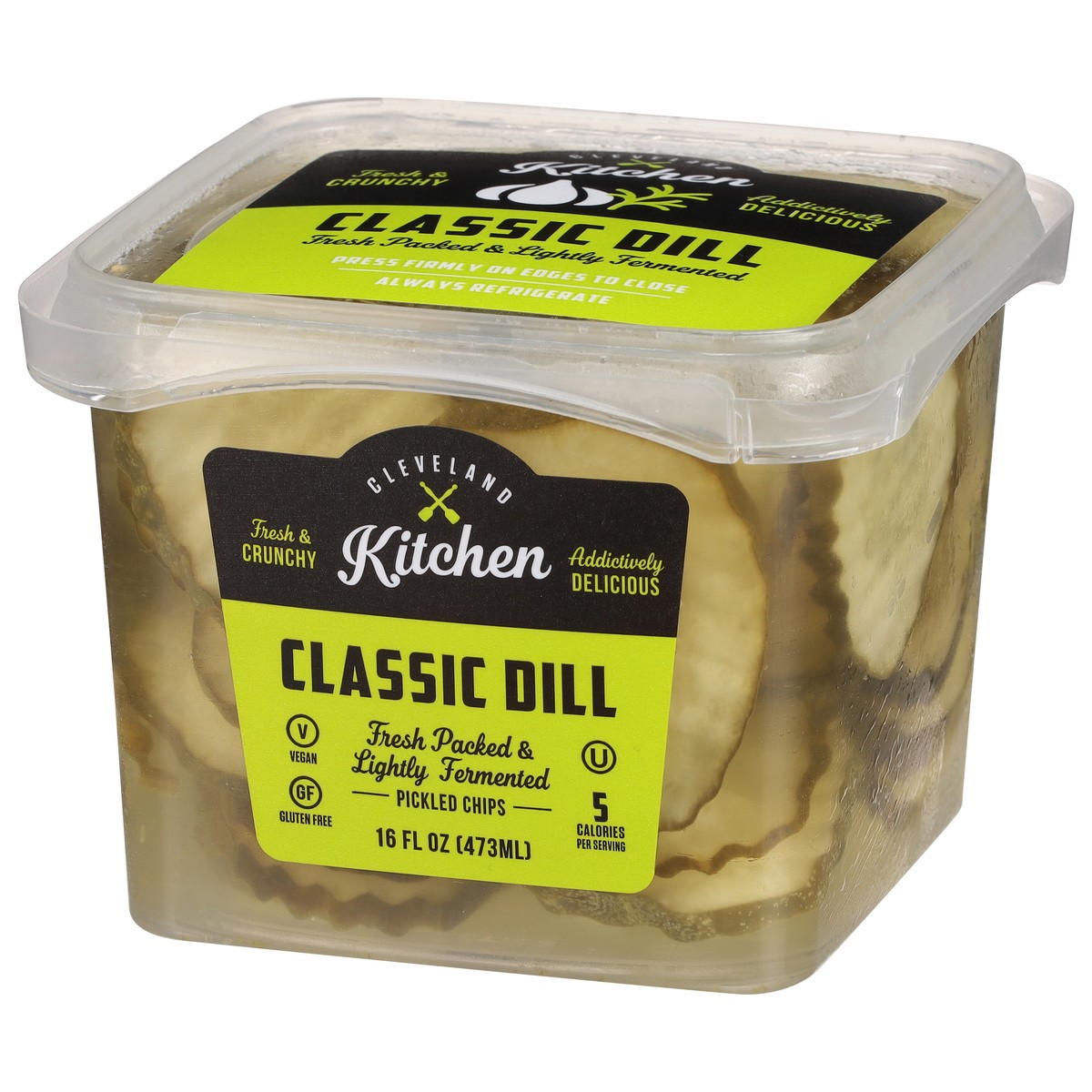 slide 5 of 13, Cleveland Kitchen Classic Dill Pickle Chips 16 fl oz, 16 fl oz
