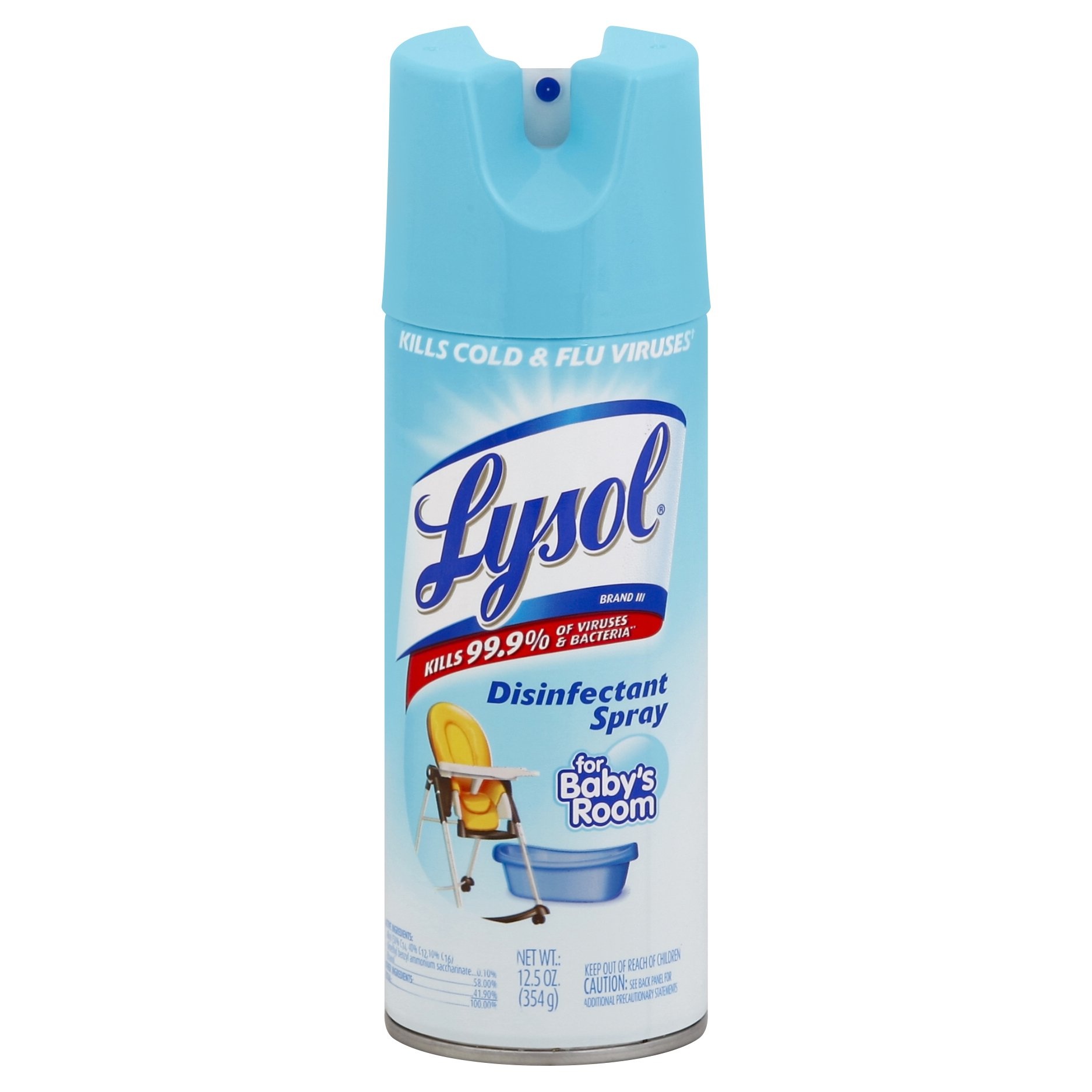 slide 1 of 1, Lysol Disinfectant Spray For Baby's Room, 19 oz