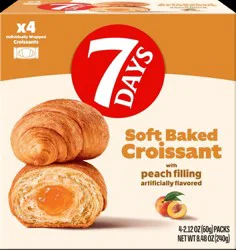 7 Days Peach Croissant 4ct 8.4oz