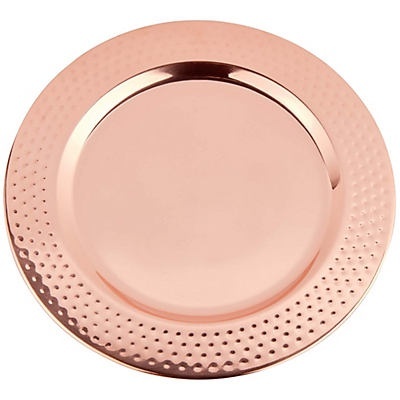 slide 1 of 1, Kitchen & Table Copper Charger Plate, 13 in