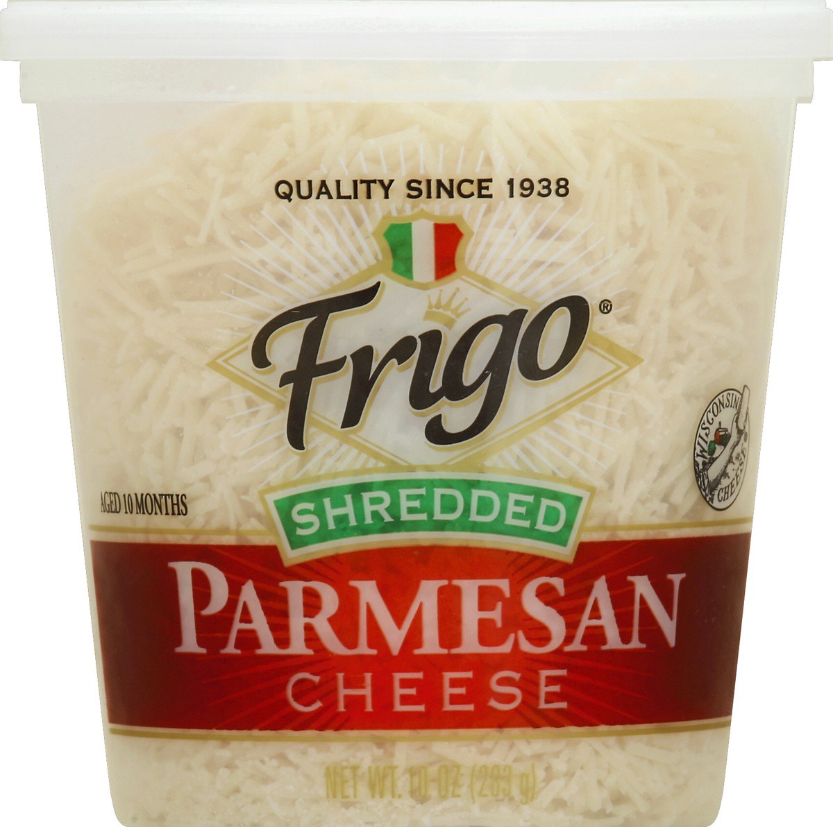 slide 2 of 3, Frigo Parmesan Shredded Cheese 10 oz, 10 oz