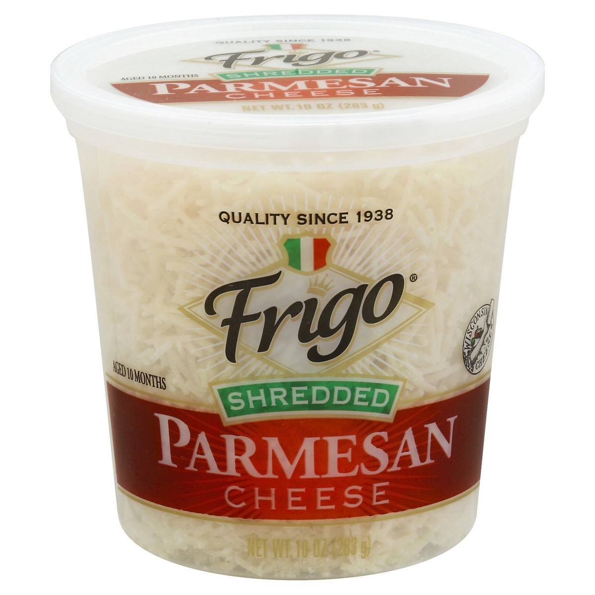 slide 1 of 3, Frigo Parmesan Shredded Cheese 10 oz, 10 oz