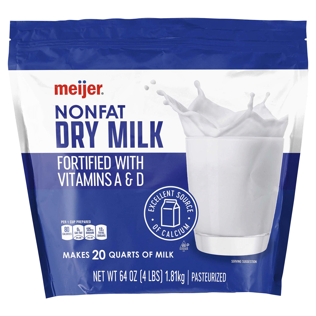 slide 1 of 2, Meijer Nonfat Instant Dry Milk, 25.6 oz