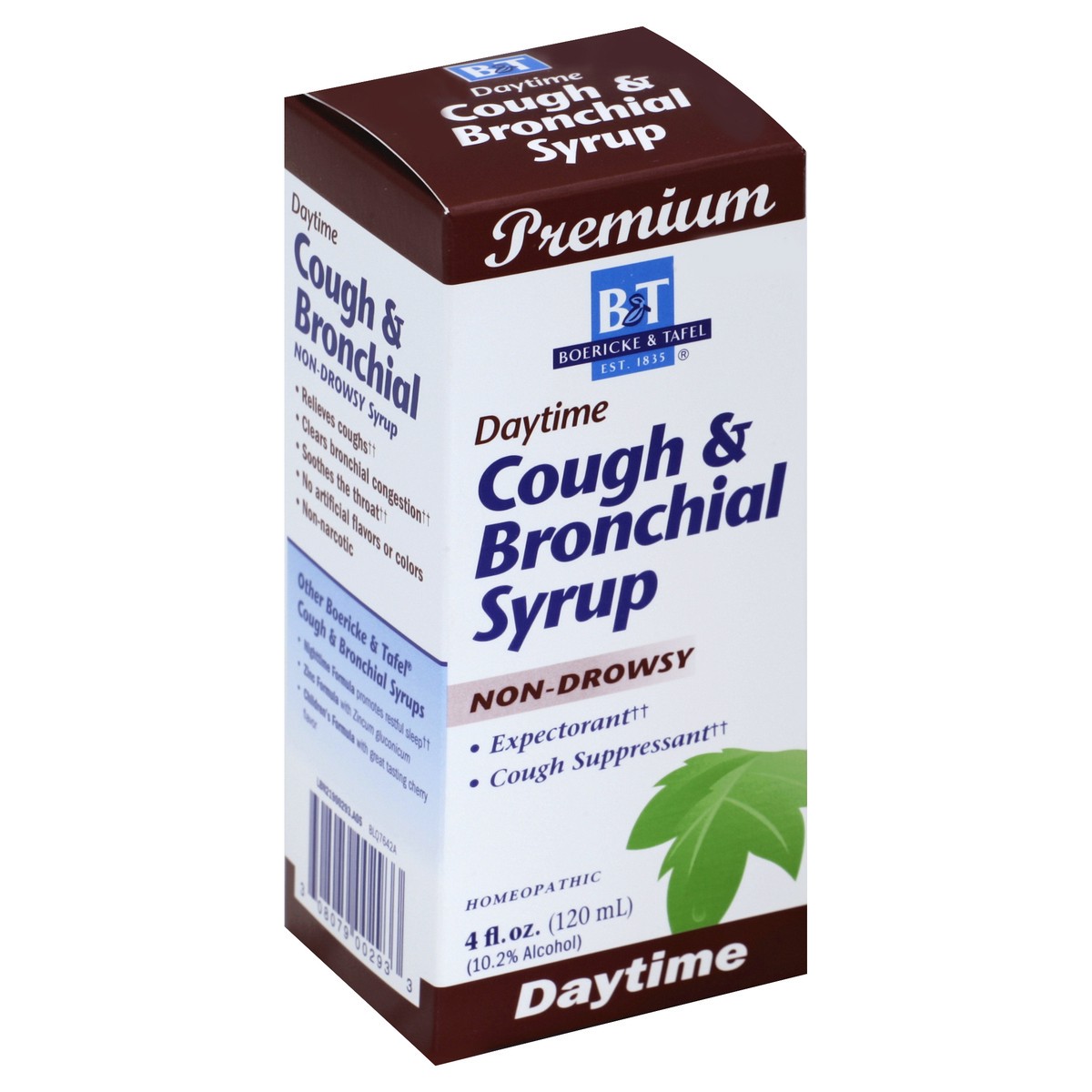 slide 4 of 5, Boericke & Tafel Daytime Cough & Bronchial Syrup Non-Drowsy Homeopathic 4 Oz. (Nature's Way Brands), 4 fl oz