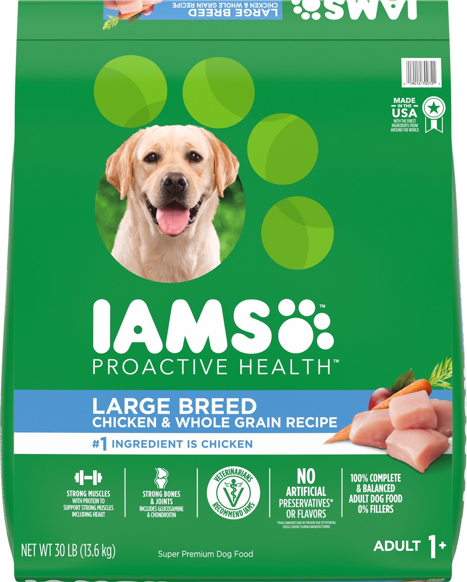 slide 8 of 16, Proactive Health Adult 1+ 100% Complete & Balanced Chicken & Whole Grain Recipe Dog Food 30 lb, 30 lb