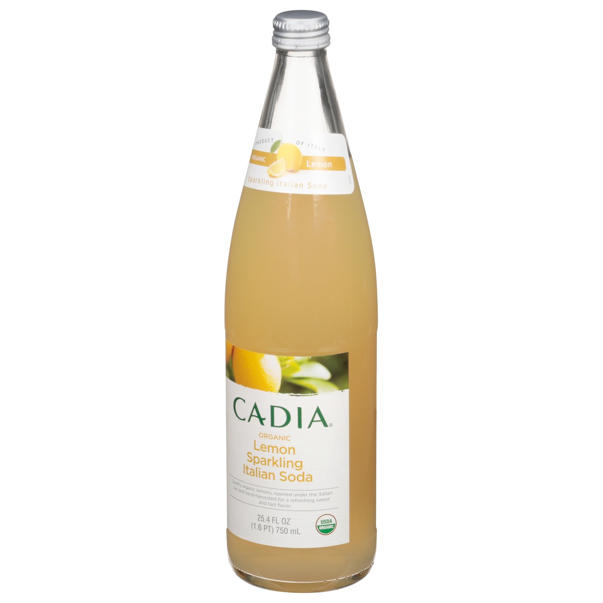 slide 3 of 11, Cadia Organic Lemon Sparkling Italian Soda, 25.4 fl oz
