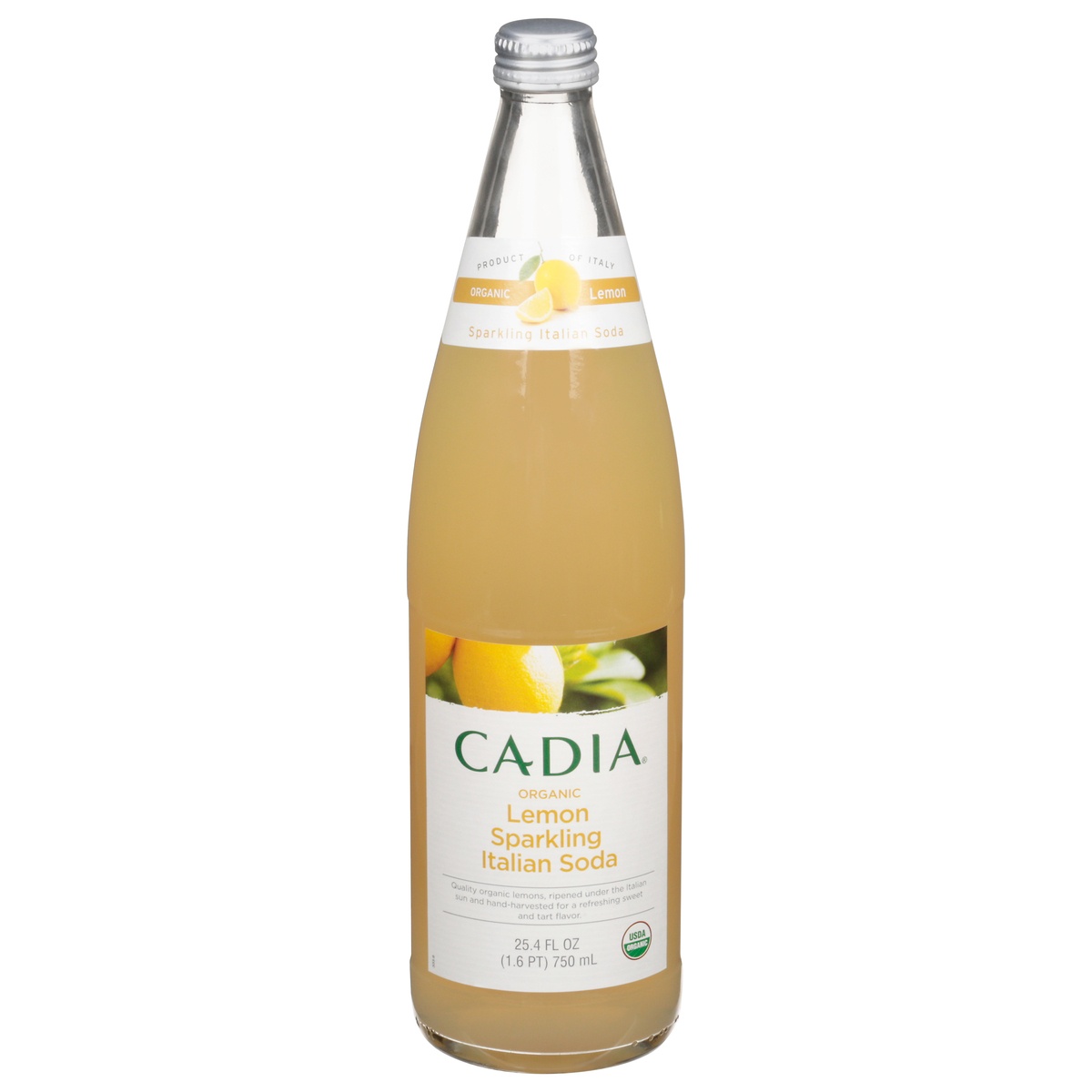 slide 11 of 11, Cadia Organic Lemon Sparkling Italian Soda, 25.4 fl oz