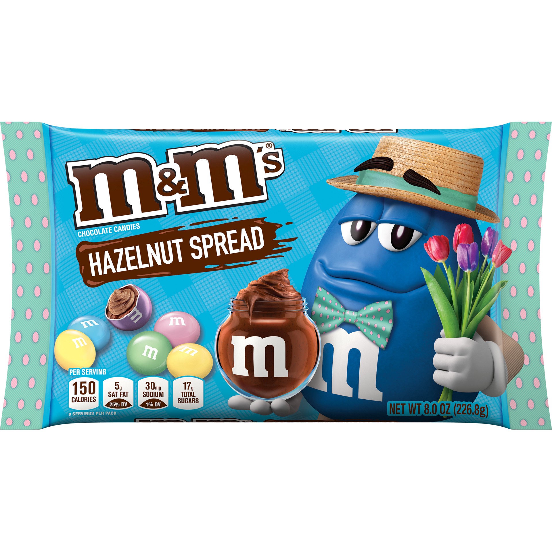 slide 1 of 5, M&M's Hazelnut Spread Chocolate Bulk Easter Candy Bag, 8 oz., 8 oz