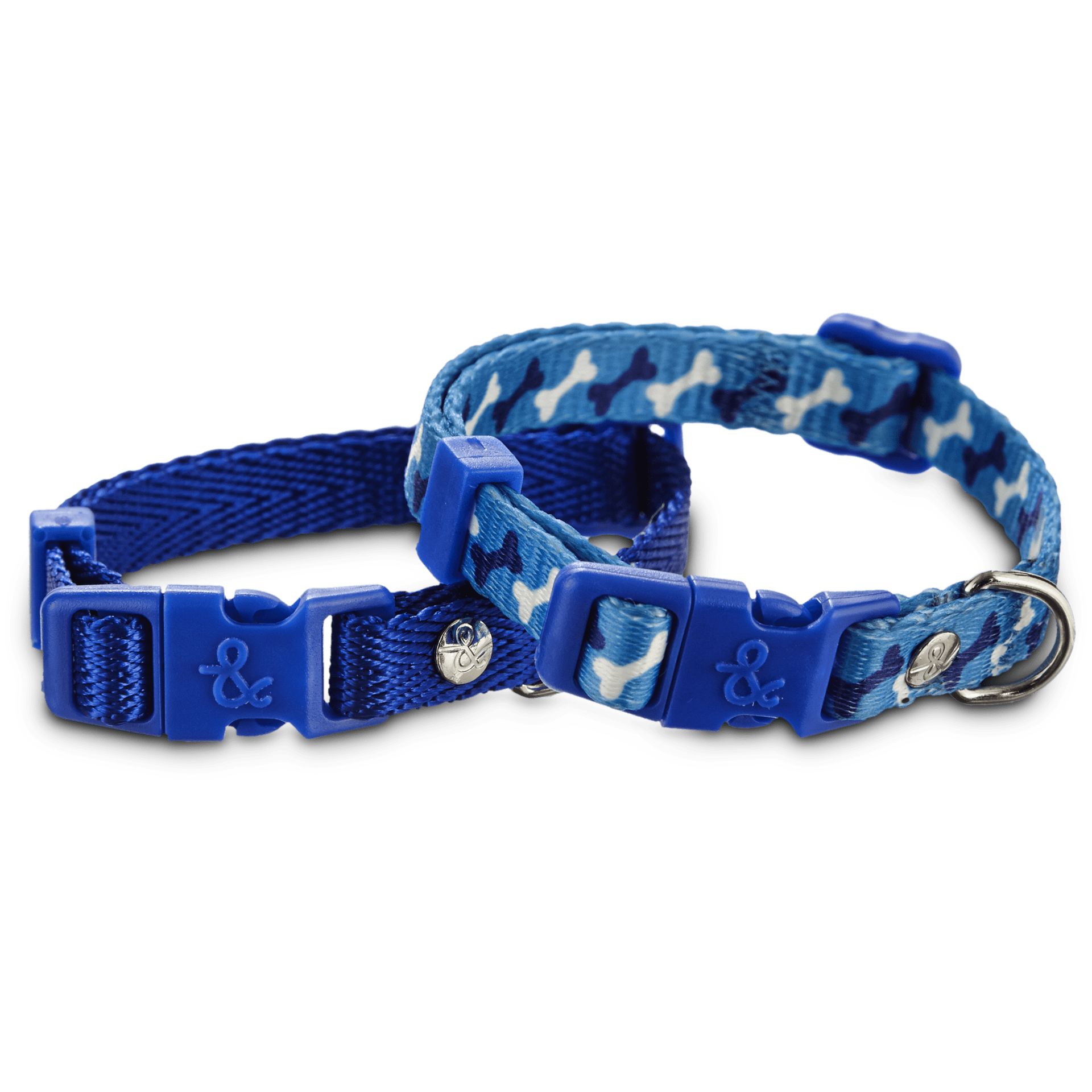 slide 1 of 1, YOULY Blue Adjustable Dog Collar Pack of 2, Small, 2 ct