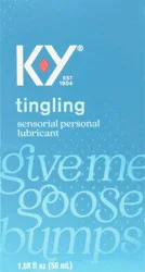 Water Based Lube K-Y Tingling 1.69 fl oz Adult Toy Friendly Personal Lubricant for Couples, Men, Women, Pleasure Enhancer, Sensual Massage Vaginal Moisturizer, pH Balanced, Paraben Free, Non-Greasy