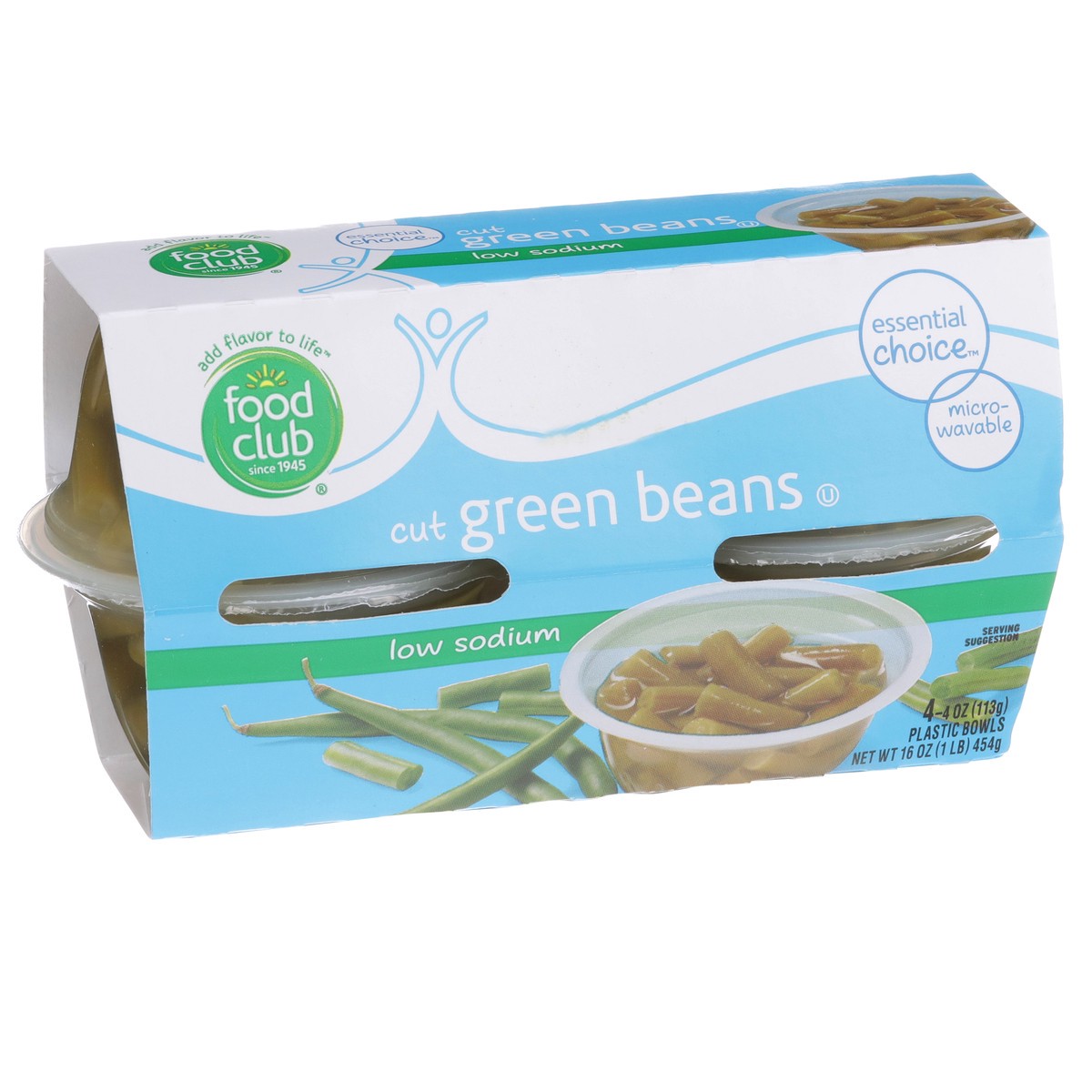 slide 9 of 9, Food Club Low Sodium Cut Green Beans, 4 ct; 4 oz