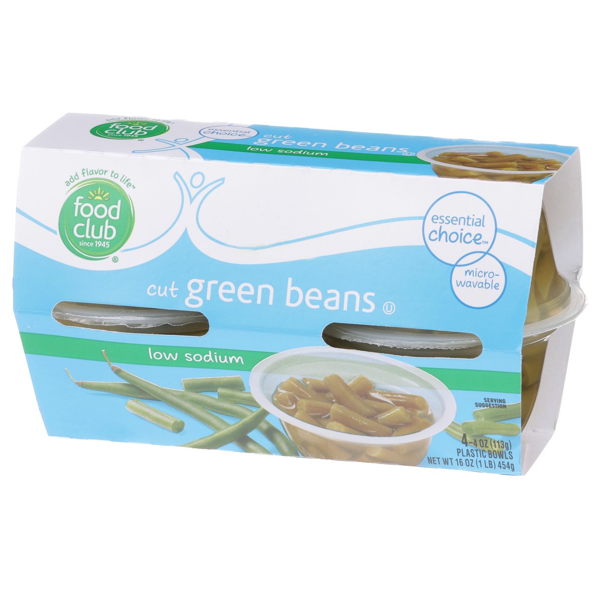 slide 5 of 9, Food Club Low Sodium Cut Green Beans, 4 ct; 4 oz