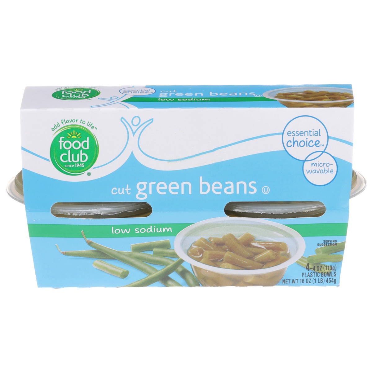 slide 1 of 9, Food Club Low Sodium Cut Green Beans, 4 ct; 4 oz