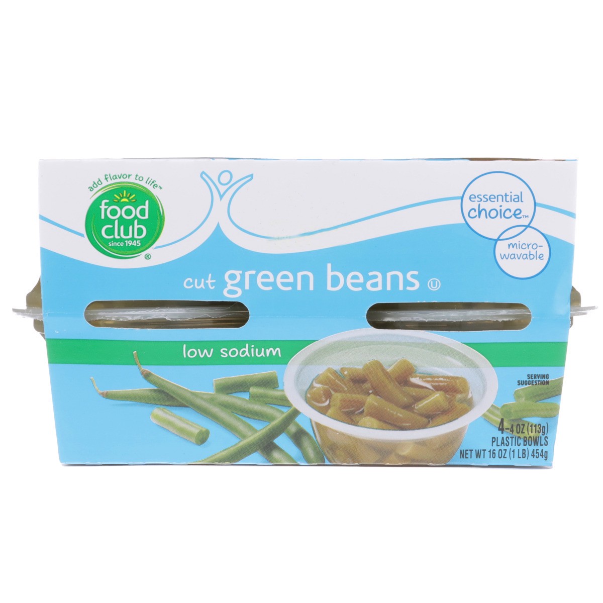 slide 8 of 9, Food Club Low Sodium Cut Green Beans, 4 ct; 4 oz