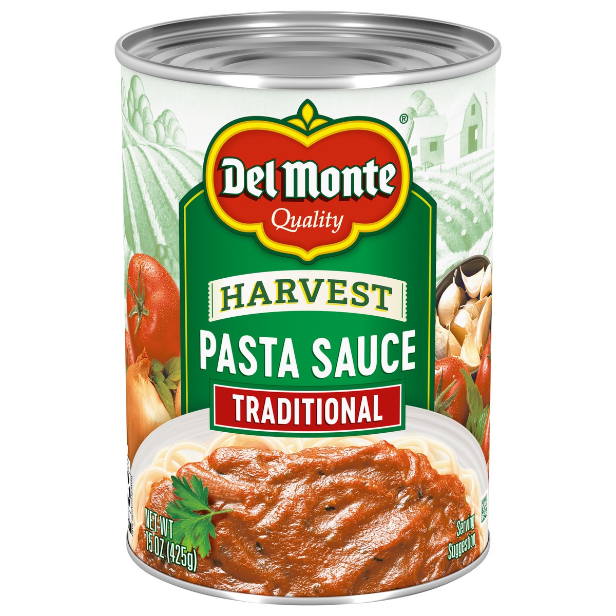 slide 1 of 4, Del Monte Harvest Traditional Pasta Sauce, 15 oz Can, 15 oz