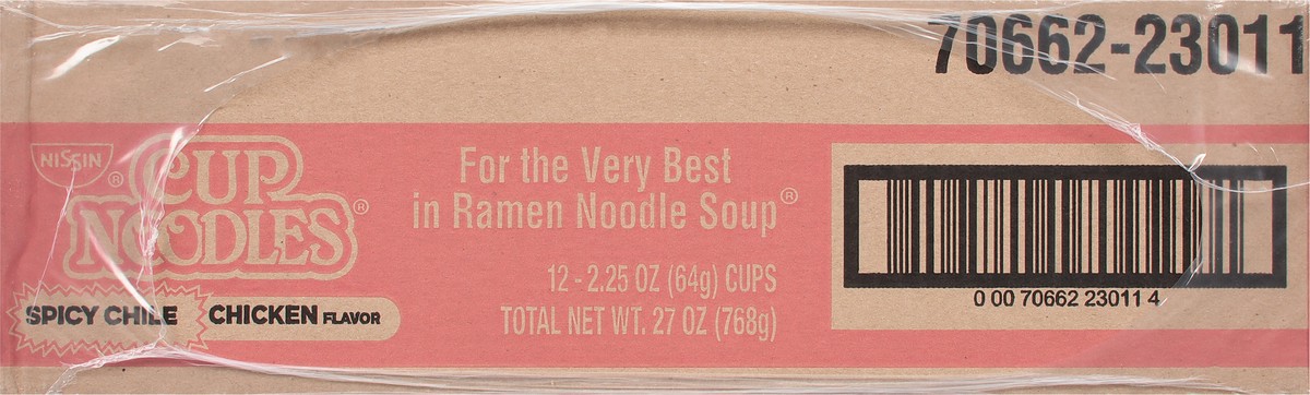 slide 14 of 14, Nissin Cup Noodles Spicy Chile Chicken Ramen Noodle Soup 12 - 2.25 oz Cups, 12 ct; 2.25 oz