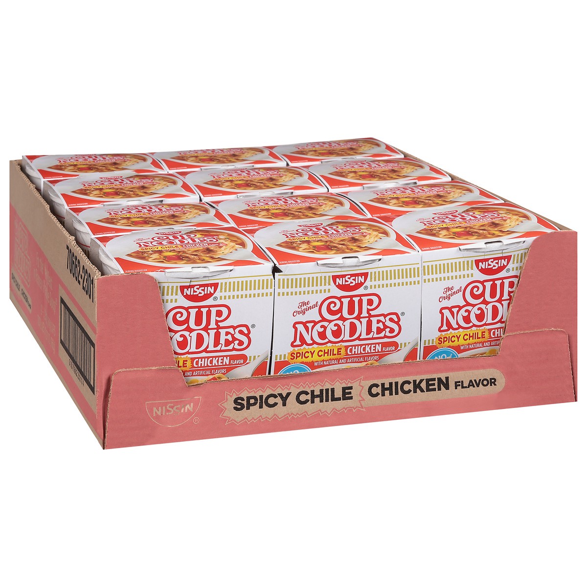 slide 11 of 14, Nissin Cup Noodles Spicy Chile Chicken Ramen Noodle Soup 12 - 2.25 oz Cups, 12 ct; 2.25 oz