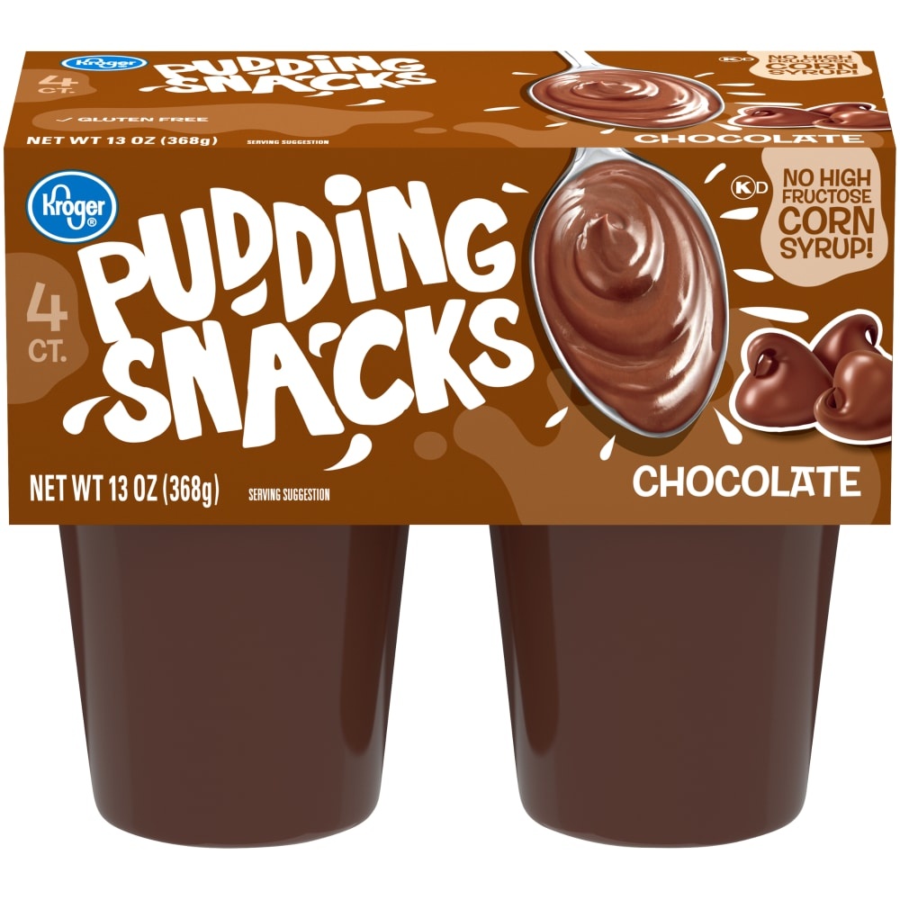 slide 1 of 1, Kroger Chocolate Pudding Snacks, 13 oz