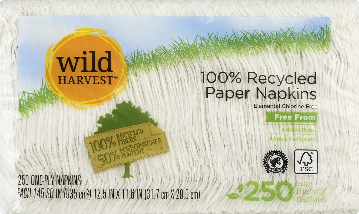 slide 3 of 7, Wild Harvest Napkins White, 250 ct