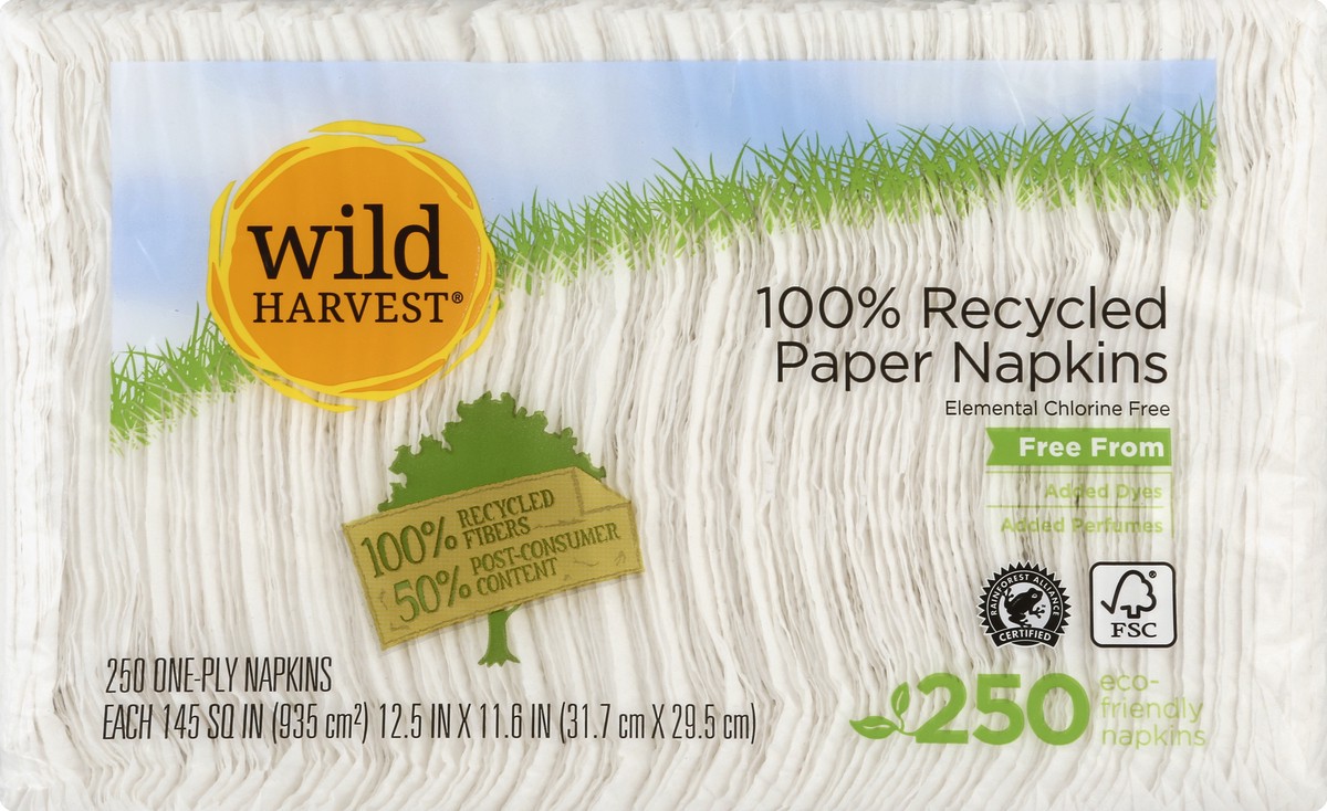 slide 5 of 7, Wild Harvest Napkins White, 250 ct