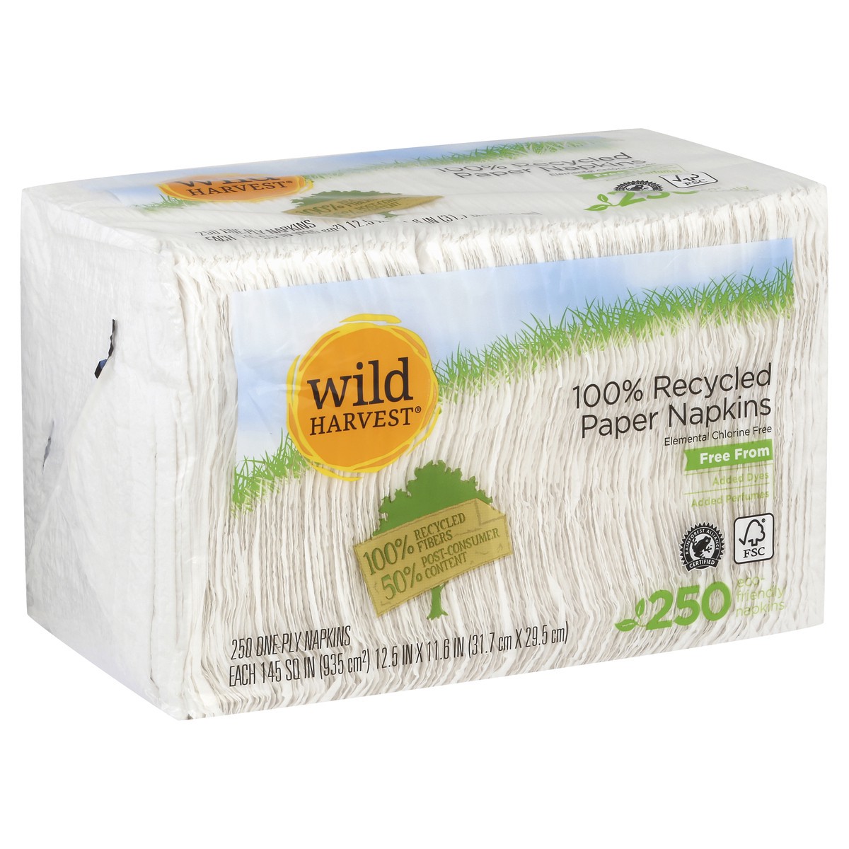 slide 7 of 7, Wild Harvest Napkins White, 250 ct