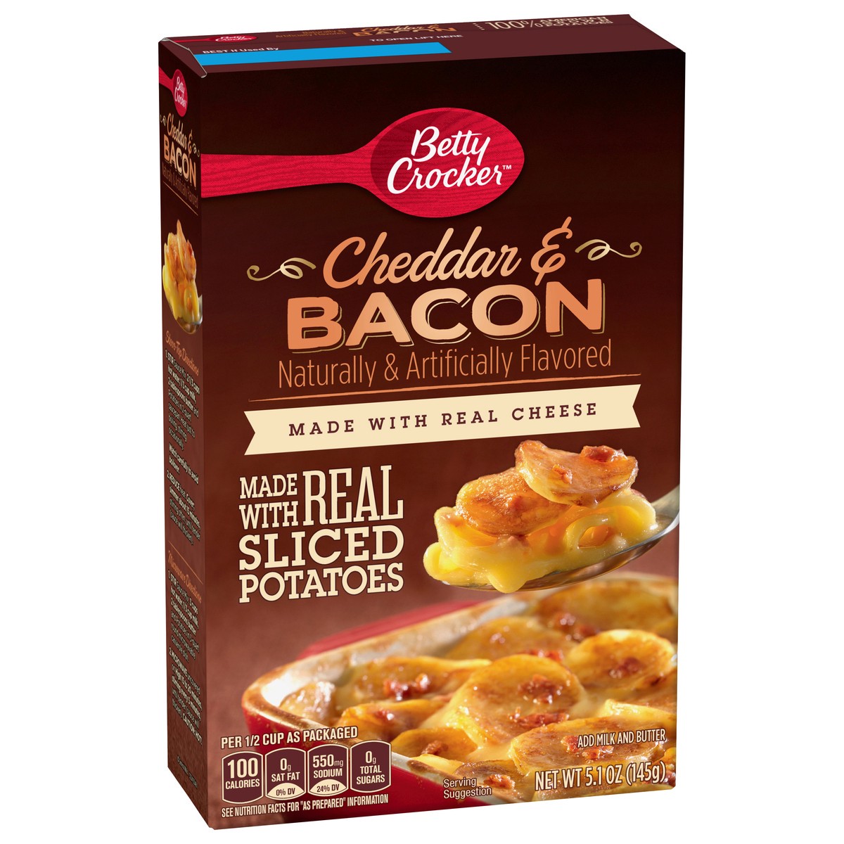 slide 2 of 9, Betty Crocker Cheddar & Bacon Potatoes 5.1 oz, 5.1 oz