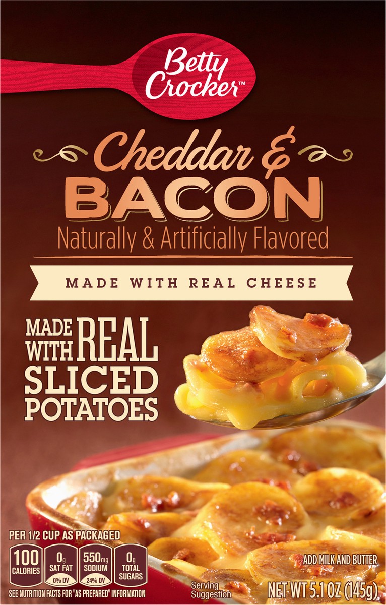 slide 6 of 9, Betty Crocker Cheddar & Bacon Potatoes 5.1 oz, 5.1 oz