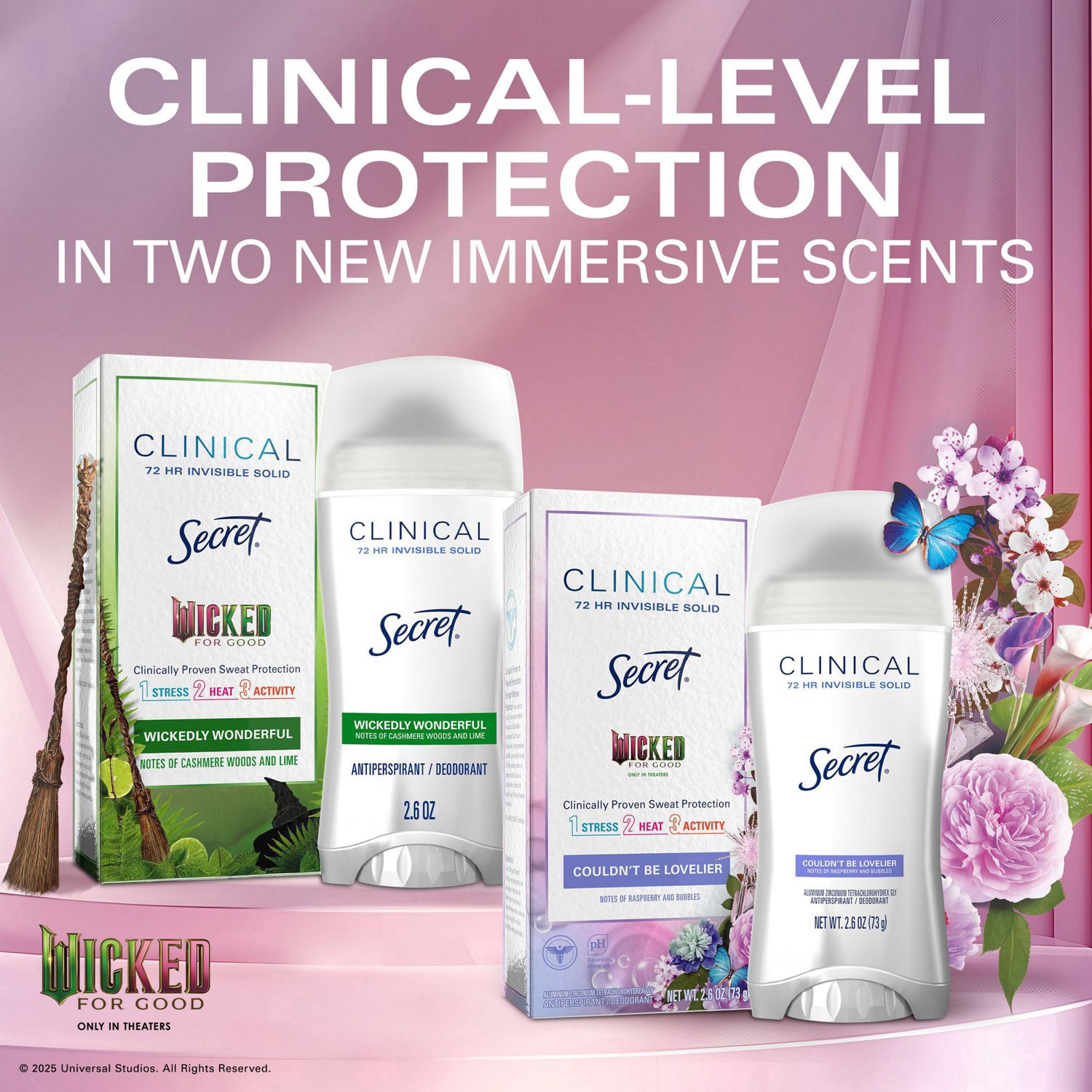 slide 7 of 11, Secret Clinical Strength 72-Hour Clear Gel Antiperspirant & Deodorant Stick, Wicked Couldn't Be Lovelier, 2.6 Oz, 2.6 oz