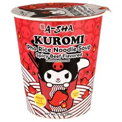 A-Sha Kuromi Spicy Beef Flavored Pho Rice Noodle Soup 2 oz