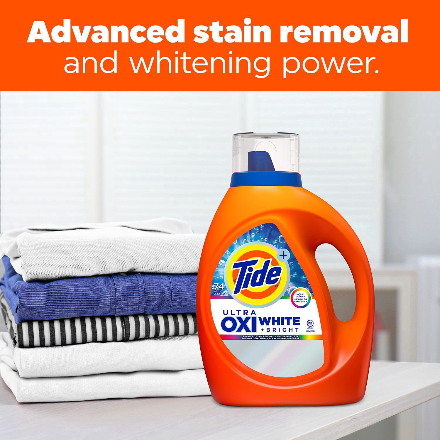 slide 9 of 11, Tide Ultra Oxi White + Bright Liquid Laundry Detergent, Original Scent, 59 Loads, 84 Oz, 84 oz