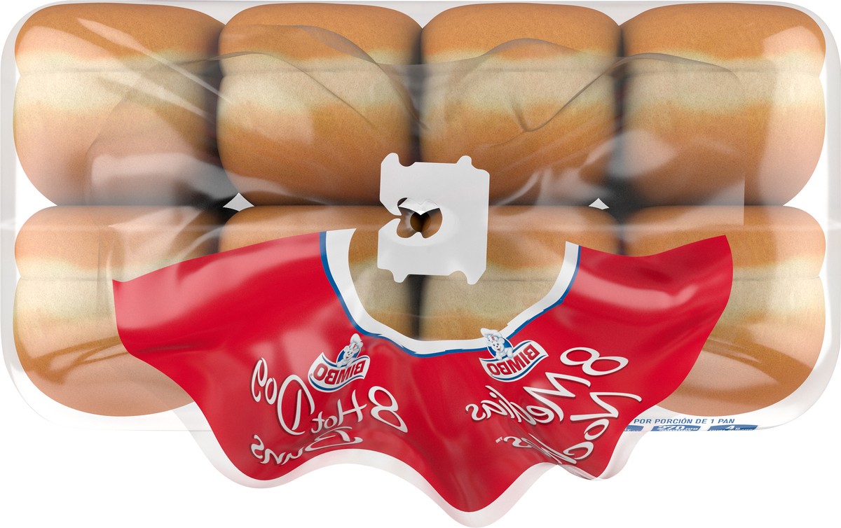 slide 9 of 9, Bimbo Bimbollos Medias Noches Hot Dog Buns, 8 count, 14 oz, 8 ct