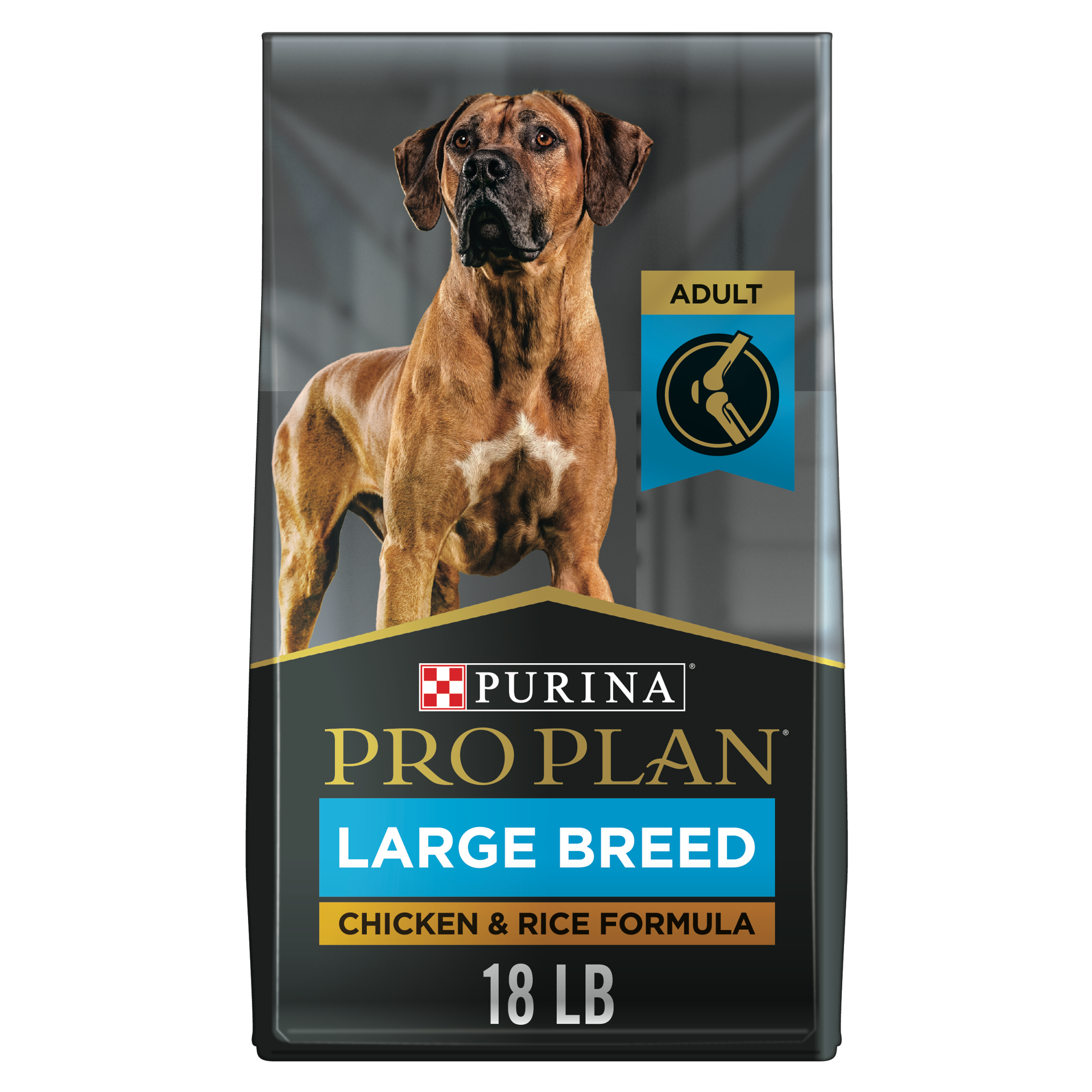 slide 1 of 8, Pro Plan Purina Pro Plan High Protein, Digestive Health Large Breed Dog Food Dry, Chicken and Rice Formula, 18 lb