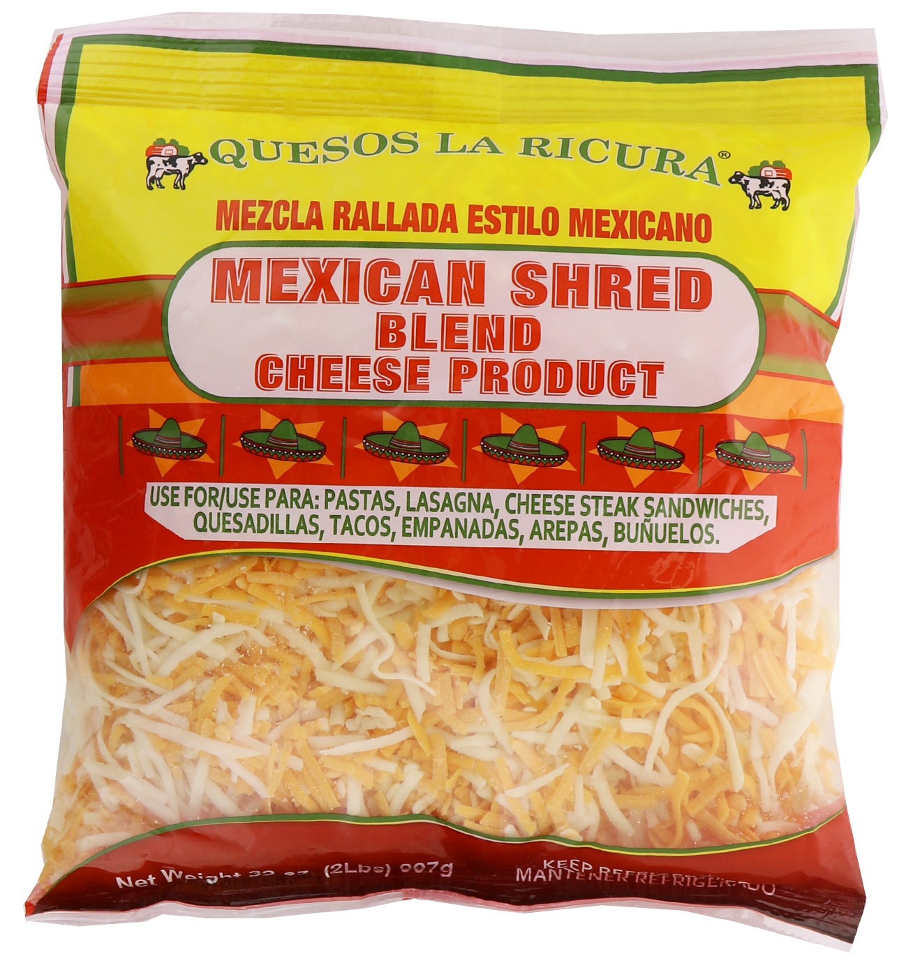 slide 1 of 1, La Ricura Mexican Shred Blend Cheese, 36 oz