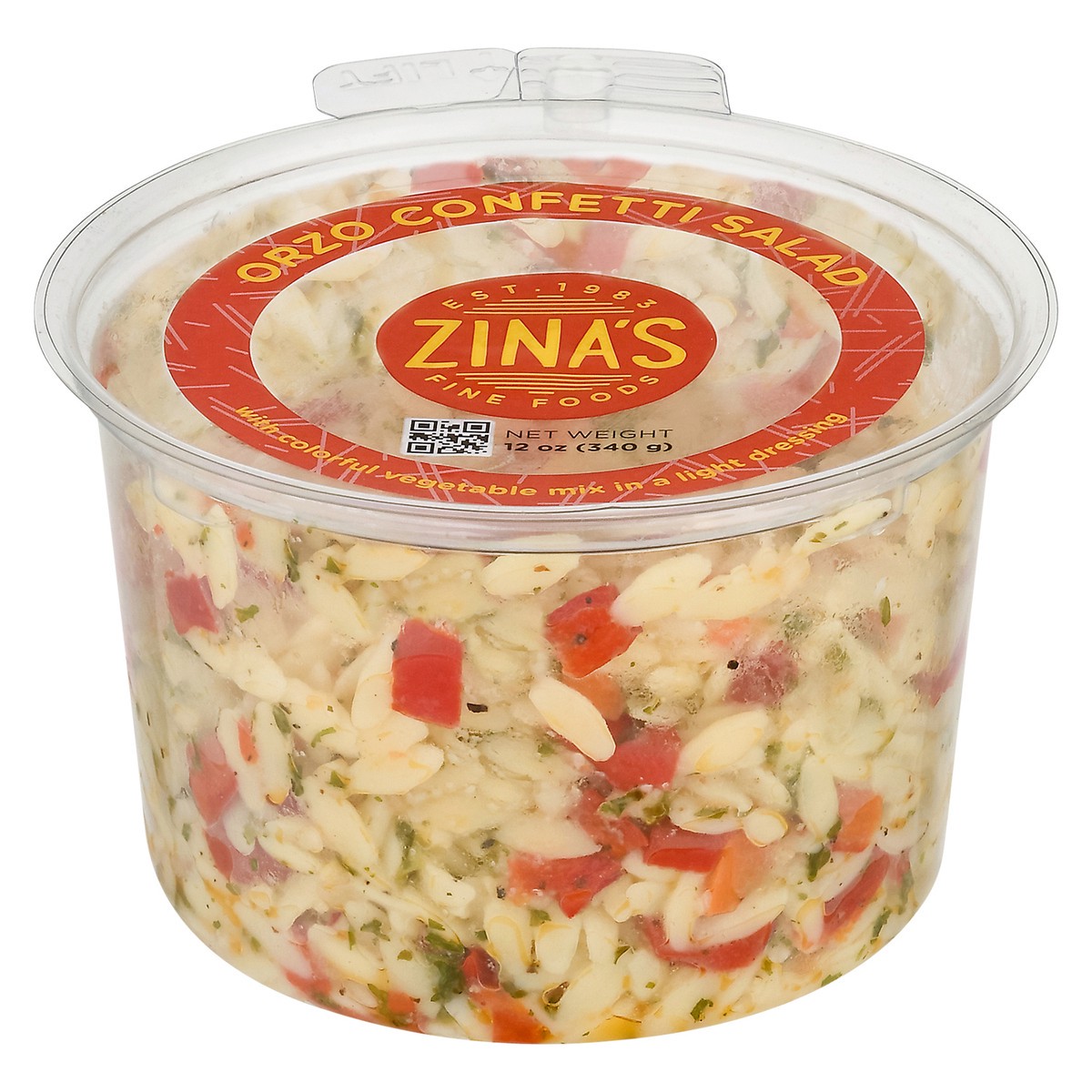 slide 1 of 9, Zina's Orzo Confetti Salad 12 oz, 12 oz