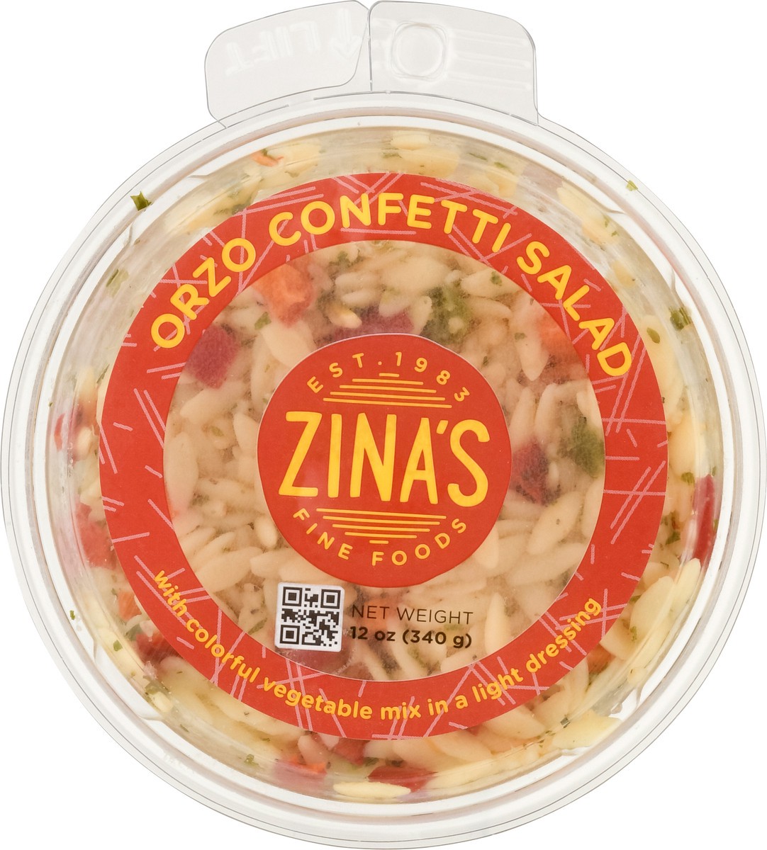slide 6 of 9, Zina's Orzo Confetti Salad 12 oz, 12 oz