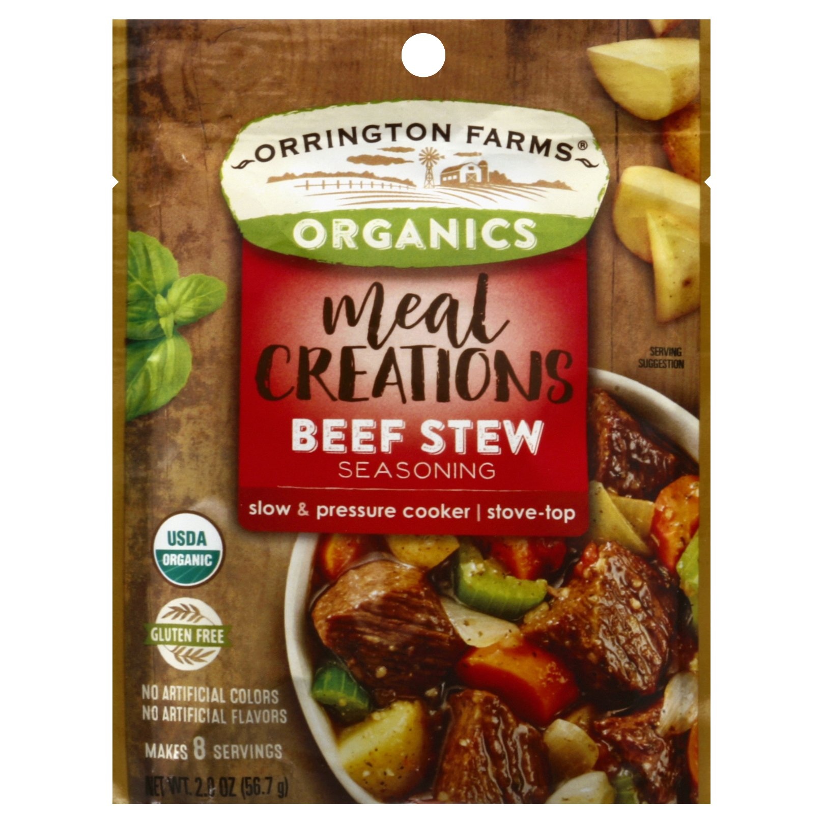 slide 1 of 6, Orrington Farms Organics Meal Creations Beef Stew Seasoning, 2 oz