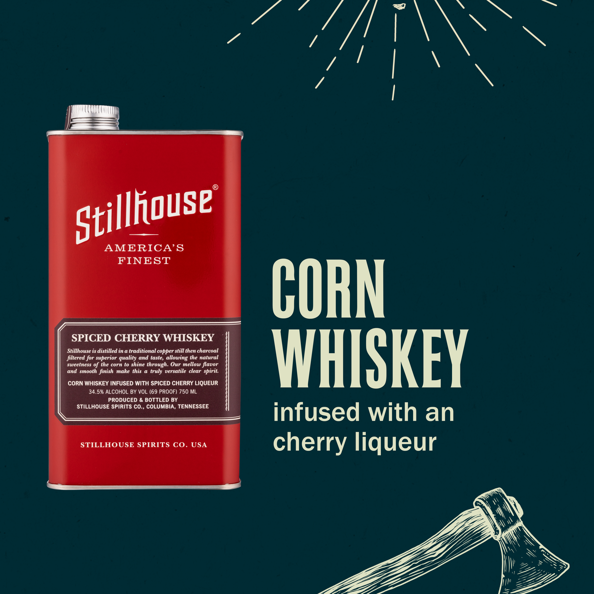 slide 2 of 5, Stillhouse Spiced Cherry Whiskey 34.5% 75Cl/750Ml, 750 ml